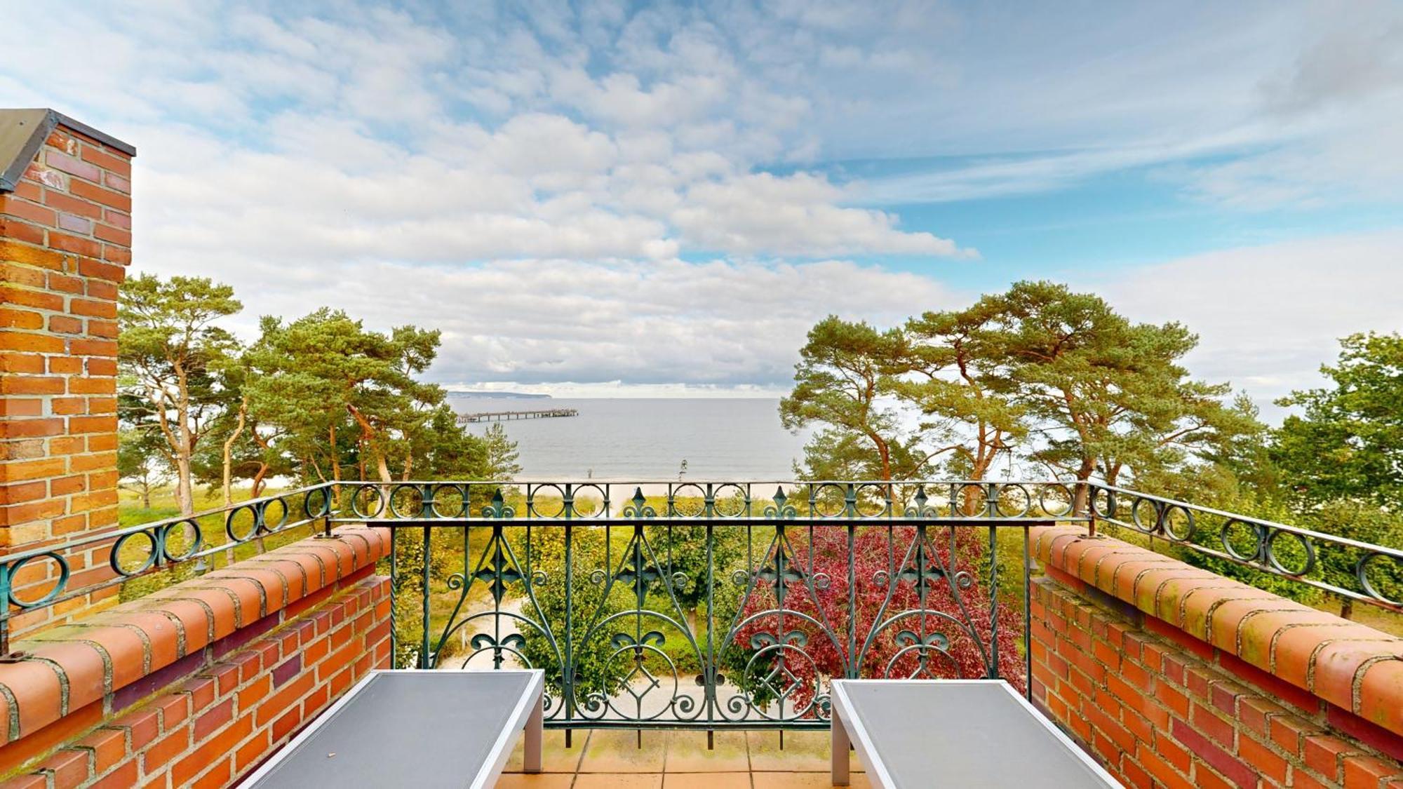 Fewo Direkt Am Strand Mit Meerblick Und Balkon,Villa Glueckspilz, בינץ מראה חיצוני תמונה